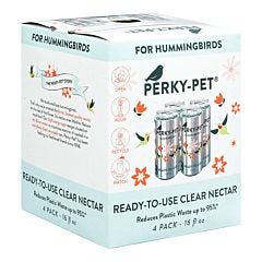 Perky-Pet® Ready-to-Use Clear Hummingbird Nectar - 16 oz, Box of 4