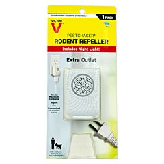 Victor® Pestchaser® Rodent Repeller with Nightlight & Extra Outlet - 1 Unit